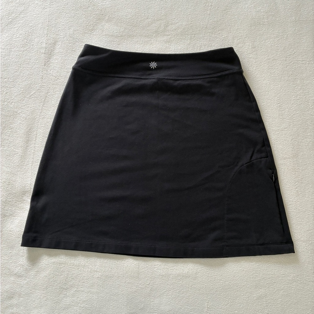 Athleta Skirt Women’s Small Tall Black Stretch A-Line Athleisure Activewear Golf - Picture 7 of 15